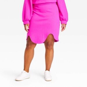 Sammy B X Target Black History Month Magenta Fuchsia Wavy Mini Skirt 1X